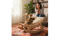 Sturdy Wood Frame Sisal Feline Scratch Board 2 in 1 Design Wooden Feline Scratcher