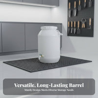 Fermentation Barrel with Spigot Versatile Sturdy Duty Plastic Drum Sturdy-Duty Liquid Container Reusable for Gardeners, Garden