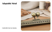 DIY Craft Accessory Metal Kiss Lock Frame Long-Lasting Material Embossed Coin Purse Frame Easy to Install for Sewists, Crafters, Sewing