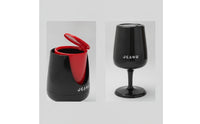 Press-Open Trash Can with Lid Tall Goblet Trash Can Sculptural Wastebasket Modern for Living Room, Home Bar, Bedroom