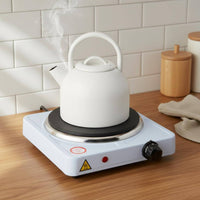 Adjustable Temperature Portable Electric Hot Plate All Cookware Compatible Single Burner Hot Plate Easy Clean Single Burner Electric Cooktop Heats Up Quickly & Evenly for Travelers, Students, Laboratory, Travel, Camping, Dorm Room
