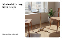 Contemporary Circular Dining Table Lamp Luxury Small Space Dining Table Rounded Edges Home Furniture for Cafe Owners, Homeowners, Kitchen, Living Room