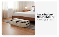 Dust-Proof Foldable Shoe Storage Box Dustproof Under Bed Shoe Storage Organizer Space-Saving Sturdy Construction for Closet, Dorm Room