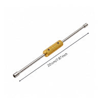 Hollow Socket Tips Double-Ended Piano Wrench Non-Slip Grip Stainless Steel Piano Wrench