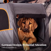 Portable Foldable Fabric Pet Crate Lightweight pet Transport Box Ventilated Mesh openings Dog Kennel Water-Resistant Base for Cat Owners, Travelers, Car Travel, veterinary Visits, holiday, Outdoors