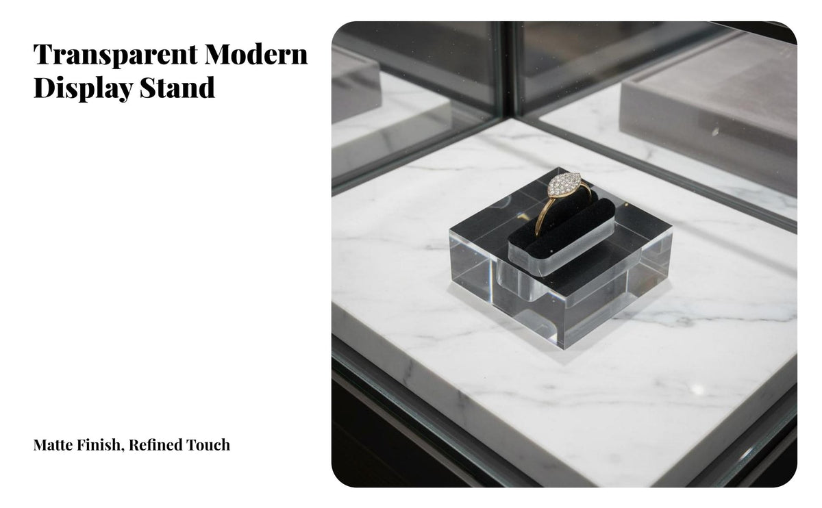 Acrylic Band Display Holder Frosted Finish Acrylic Band Display Block Clear Je the Brand Lry Block Minimalist Design Even