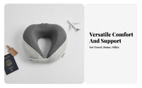 Slow Rebound U-Shaped Neck Pillow Ultra Soft Textile U-Shaped Travel Pillow Temperature Sensitive for Travelers, Office Workers, Car Rides