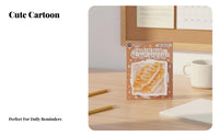 40 Sheets Cartoon Bread Note Pad Fun Cartoon Shaped Notepads Easy to Carry Shaped Y Notes for Students, Teenagers, Journaling, Scrapbooking, Home