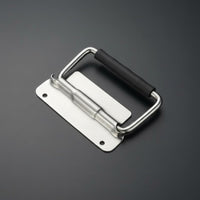 Stainless Steel Handle Heavy Duty Surface Mount Pull Handle Rubber Grip for Cabinet, Drawer