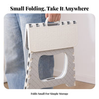 Foldable Design Folding Stool space-efficient foldable Step Stool with Handle Space-Saving Camping Seat Lightweight for Campers, Travelers, Outdoor, Fishing, Traveling, Hiking
