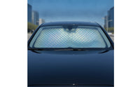 Universal-Fit Windshield Sunshade with Storage Bag Foldable Car Sunshade with Storage Pouch Reflective Car Windshield Sun Shade Compact for Drivers, Commuters, Outdoor Parking