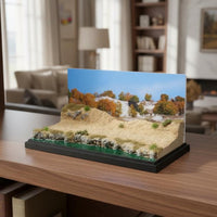 Realistic Scenery Desert Lake Scene Model Highly Detailed Model Car Display Stand Photography Prop Diecast Car Parking Mat Dustproof Cover for Collectors, Hobbyists