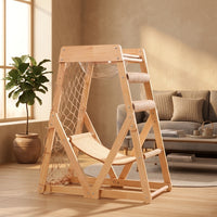 Cat Activity Tree Perch with Sisal Scratching Posts, 3-Level Wood Tree for Medium Cats, Stable Furniture for Apartments