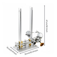 Precise Alignment Two-Wheeler Wheel Truing Stand Twin Gauge Design Bike Rim Truing Tool Adjustable Wheel Calibration Stand Easy to Use for Cyclists, Workshop, Garage
