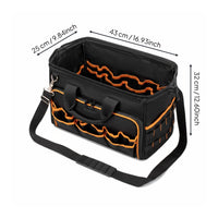 Heavy Duty Tool Bag Wear Resistant Multi-Compartment Tool Tote Oxford Cloth for Carpenters, Plumbers