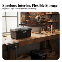 Multi-Function Cantilever Tool Chest sturdyDuty tool chest firm fasteners Storage Case Multiple Compartments for Homeowners, DIY aficionados, Professionals, Vehicle Trunk, Garage, Workshop, work location