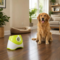 Indoor Outdoor USB Rechargeable Tennis Ball Launcher Compact USB Rechargeable Ball Thrower Front Loading Interactive Fetch Launcher
