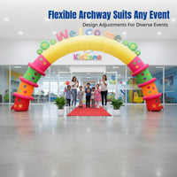 Inflatable Cartoon Arch, Rainbow Gate, Welcome Arch for Kindergarten Opening, Children's Event, Festival