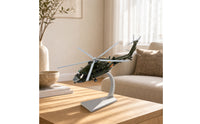 Z-20 Helicopter Model Alloy Helicopter Model with Stand Aircraft Display Stand for Aviation Enthusiasts, Office, Study, Living Room