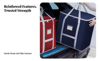 Foldable textile Box Reinforced Handles Foldable Quilt Pouch Stackable for Moving