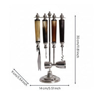 Bar Tool Stand with Hanger Decorative Tabletop Bar Tool Display Polished