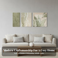 3 Pieces Minimalist Design 3 Piece Floral Wall Decor High-Clarity Printing Triptych Canvas Prints Ready to Hang 3D Relief Flower Art Fade-Resistant for Homeowners, Interior Decorators, Adults, Living Room, Bedroom, Hallway, Bathroom