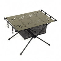 Compact Camping Table with Carbon Steel Tabletop Lightweight Furniture for Campers, Backpackers