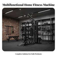 Complete Home Gym Sturdy Steel Frame Complete Gym Machine Adjustable Components Full Body Workout Machine