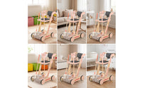 Wooden Cleaning Trolley Adjustable Pretend Play Trolley Educational Toy Cleaning Cart with Accessories for Classroom