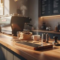 Universal 51-58mm Espresso Tamping Station Compact Design Walnut Tamping Station Polished Finish Espresso Tamper Holder Easy to Clean for Office