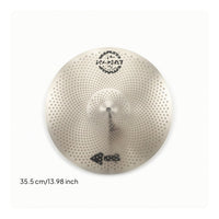 Low Volume Cymbal Silver Silent Practice Cymbal Cymbals Polished Portable for Drummers, Apartment, Rehearsal