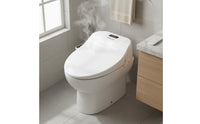 Universal Fit Heated Bidet Seat Handheld Controller Control Smart Toilet Seat Warm Air Drying Bathroom Fixture Night Light for Home
