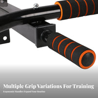 Black Finish Pull-up Bar with Foam Grips Comfortable Padding Fitness Gear