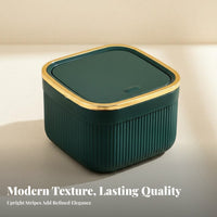 Desktop Trash Can Detachable Design Countertop Push-Button Trash Can Space Saving Countertop Wastebasket for Office Workers, Adults, Bedroom, Washroom