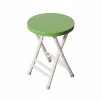 Foldable Collapsible Round Chair Sturdy Cross-Frame Folding Stool Space-Saving Portable Seating Stackable for Students, Families, Campers, Indoor, Dorm Room, Apartment, Travel