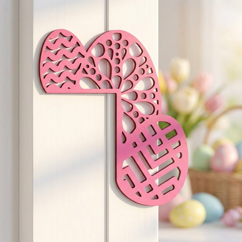 Easter Door Corner Decoration Colorful Wooden Bunny Corner Ornament Vivid Design Bunny Door Frame Topper for Families, Parents, Entryway, Living Room