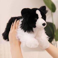 Border Collie Stuffed Animal Dog Cuddly Border Collie Stuffed Animal Stuffed Dog with Stuffed Animal Tail Huggable Surface