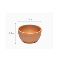 Beech Wood Bowl Natural Wooden Serving Bowl Retro for Dining Table