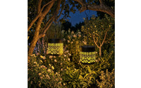 Waterproof Metal Lantern with Cutout Pattern for Pathway