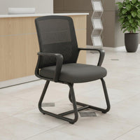 All-Day Comfort Ergonomic Office Chair High-Density Foam Cushion Office Chair with Armrests Stable Frame for Students, Conference Room, Reception Area