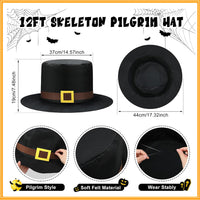 Giant Halloween Skull Hat - Black Nonwoven Fabric Outdoor Decoration
