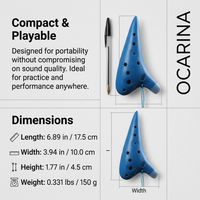 12 Hole Alto Ocarina for Beginners, Musical Instrument Resin Ocarina with Lanyard and Mouthpiece Cap, Ocarina Hole Alto Learner