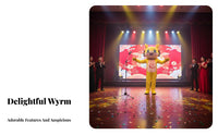 Auspicious Design Chinese Dragon Mascot Costume Comfortable to Wear Year of the Dragon Mascot Outfit Long-Lasting Life Size Character Costume Breathable Material for Performers, Adults, Company Parties, Stage Performances, Promotional Events