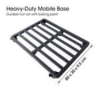 Heavy Duty Rolling Plant Stand for Garden Pots, Plant Trolley with Lockable Casters, Indoor Outdoor Wheeled Tray for Large Planters, 360 Wheels