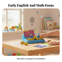 Rolling Cylinder English Phonics Machine Educational Phonics Machine Toy Reading Skills Counting Practice Toy Screenless for Preschoolers