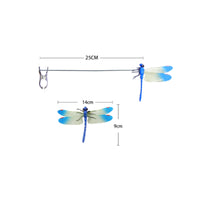 3 Pieces Clasp-on Dragonfly Stake Colorful Dragonfly Plant Clip Decorative Outdoor Decor for Yard