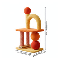 Cat Climber with Scratching Posts Small Cat Activity Center with Play Spheres Floor-Standing Furniture for Cats