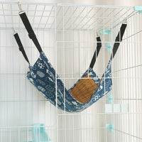 Cat Hammock Hanging Bed and Swing, Scratch-Resistant Fabric with Adjustable Straps, All Seasons Resting Place for Large Cats up to 30 Lbs