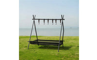 Camping Hanging Rack Aluminum Alloy Outdoor Storage Rack Space-Saving Camping Organizer for Camping, Backpackers, Picnics