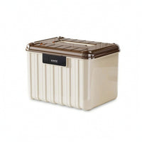 2-Tier Lockable Storage Box Portable Combination Lock Box Rectangular Storage Organizer Heavy Duty for Car